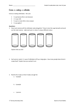 Emma is making a milkshake - Back-to