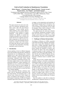 End-to-End Evaluation in Simultaneous Translation