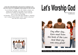 Let`s Worship God - Airdrie Reformed Presbyterian Church