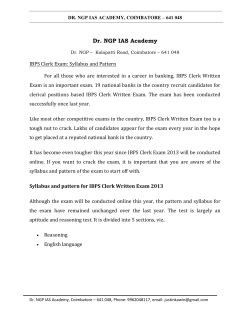 IBPS Clerk Exam: Syllabus and Pattern
