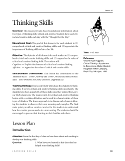 Thinking Skills