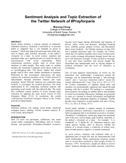 Sentiment Analysis and Topic Extraction of the Twitter Network of