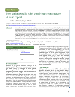 Non union patella with quadriceps contracture &ndash; A case