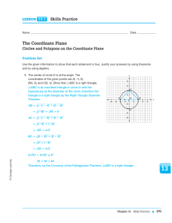 The Coordinate Plane