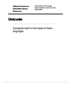 Unicode - Mapping Asia