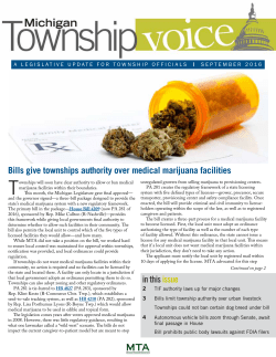 Bills give townships authority over medical marijuana