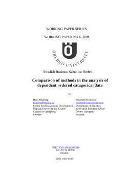 Comparison of Methods in analysis of dependent ordered