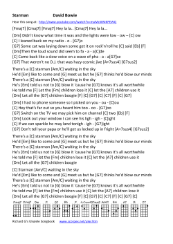 Starman - Richard G`s Ukulele Songbook