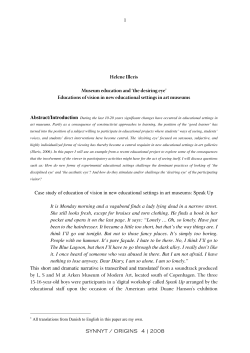 Museum education and `the desiring eye`