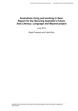 Australians living and working in Asia