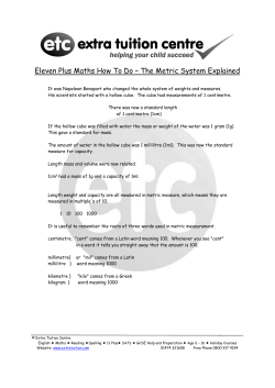 The Metric System Explained