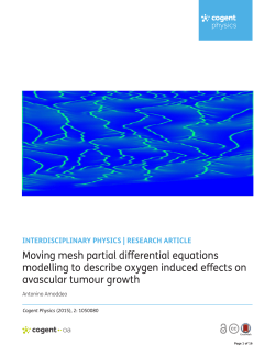 Moving mesh partial differential equations modelling to describe