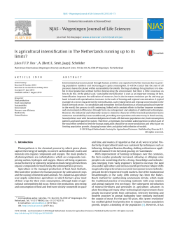 Is agricultural intensification in The Netherlands running up to its