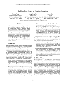Building Joint Spaces for Relation Extraction