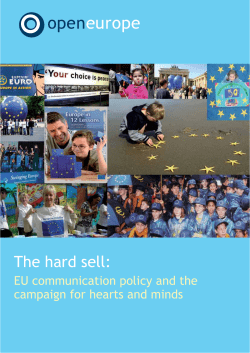 The hard sell: EU communication policy and the campaign for hearts