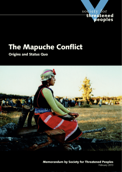 The Mapuche Conflict - Gesellschaft f&uuml;r bedrohte V&ouml;lker