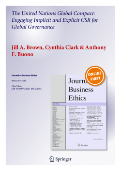 The United Nations Global Compact: Engaging