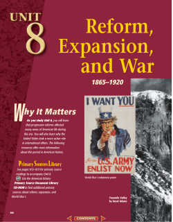 Chapter 21: Progressive Reforms, 1877-1920