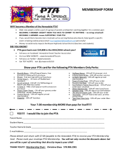 PTA Membership Form