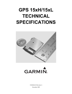 GPS 15xH/15xL Technical Specifications