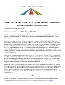 Tappan Zee TIFIA Loan Just One Piece of Complex, Unfinished