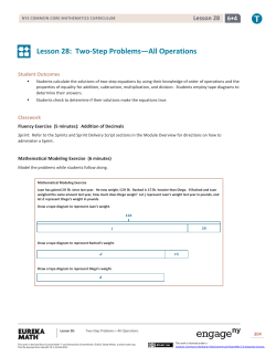 Lesson 28: Two-Step Problems—All Operations