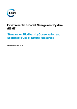 IUCN ESMS Standard Biodiversity