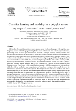 Classifier learning and modality in a polyglot savant