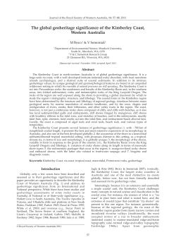 The global geoheritage significance of the Kimberley Coast