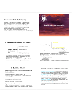 Health, disease, normality