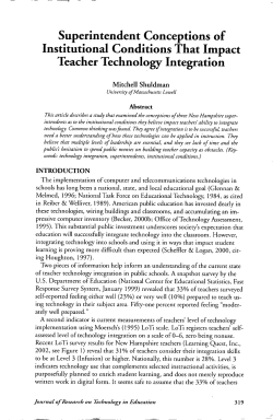 Superintendent Conceptions of Institutional Conditions That Impact