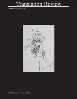 Editorial - Center for Translation Studies