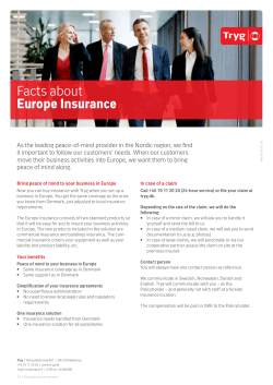 Factsheet - Facts about Europe Insurance
