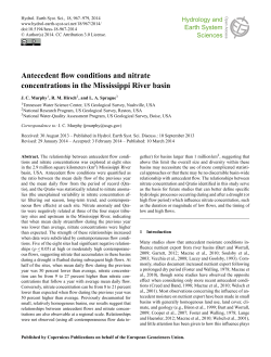 Antecedent flow conditions and nitrate concentrations in the