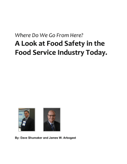 A Look at Food Safety in the Food Service Industry