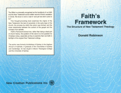 Faith`s Framework - New Creation Library