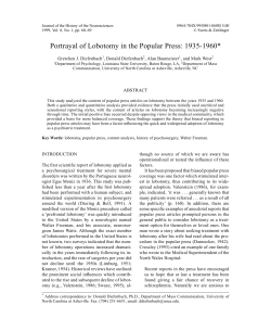 Portrayal of Lobotomy in the Popular Press