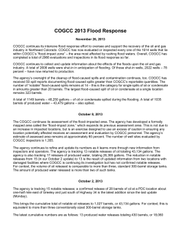 COGCC 2013 Flood Response