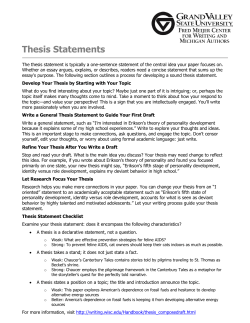 Thesis Statements
