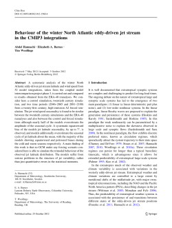 Behaviour of the winter North Atlantic eddy