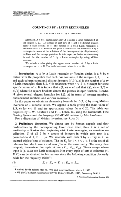 COUNTING 3 BY n LATIN RECTANGLES