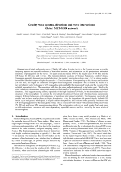 Gravity wave spectra, directions and wave interactions: Global MLT