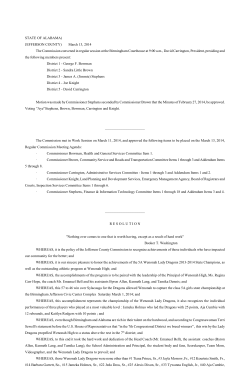 STATE OF ALABAMA) JEFFERSON COUNTY) March 13, 2014 The