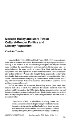 Marietta Holley and Mark Twain