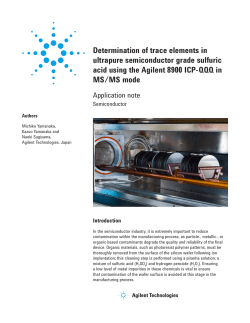 Determination of trace elements in ultrapure semiconductor grade