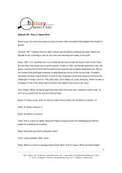 Episode 801, Story 2: Space Boot Elyse Luray: Our next story takes