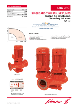 LRC-JRC SINGLE AND TWIN IN-LINE PUMPS