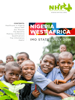 NIGERIA WEST AFRICA - Nigerian Healthcare Foundation