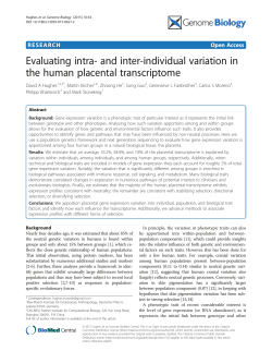 Evaluating intra- and inter-individual variation in the human
