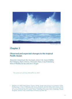 Observed and expected changes to the tropical - IRD